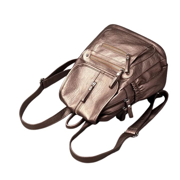 MOCHILA FEMININA CONCIARO EM COURO