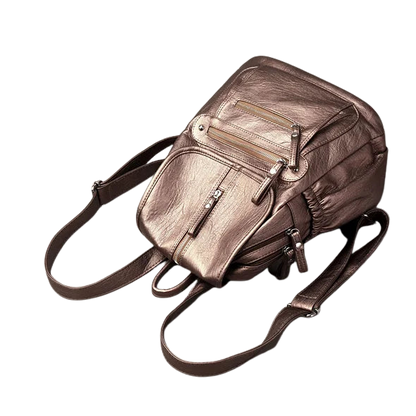MOCHILA FEMININA CONCIARO EM COURO