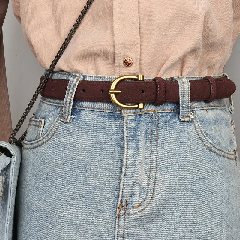 CINTO CASUAL FEMININO EM COURO LEGITIMO