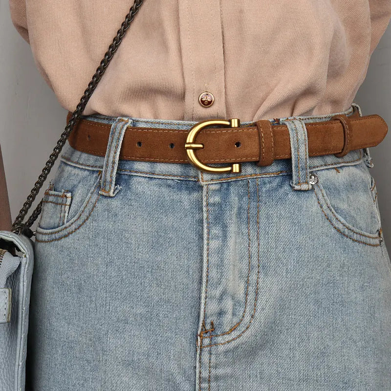CINTO CASUAL FEMININO EM COURO LEGITIMO