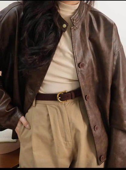 CINTO CASUAL FEMININO EM COURO LEGITIMO
