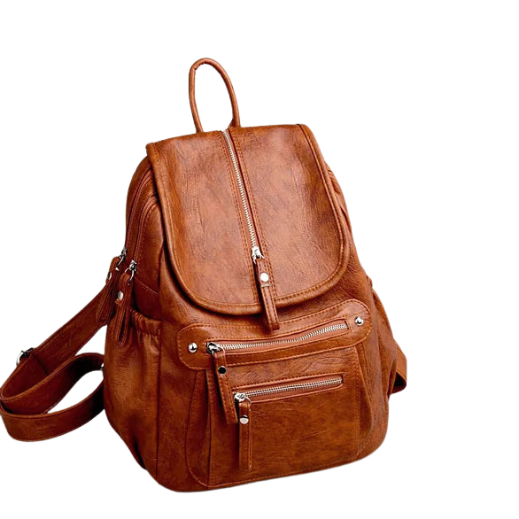 MOCHILA FEMININA CONCIARO EM COURO